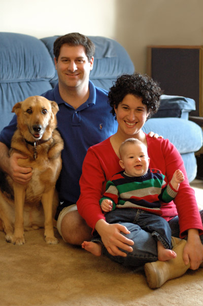The family: Dave (myself), Trisha 
(my wife), Jayden (the kiddo), and Rita (the dog)